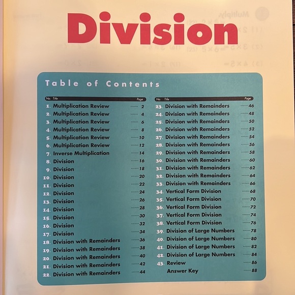 Division Kumon Math Workbook Grade 3 - Picture 4 of 4